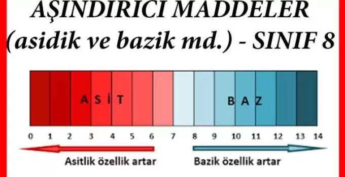 Aşındırıcı Maddeler (asidik ve bazik md.) - SINIF 8
