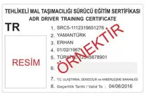 Src 5 Belgesi Ön Yüzü